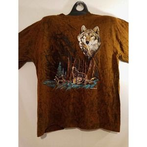 Authentic Ragtops Sportswear Wolf Pack Tie Dye Tee Shirt - Size XL